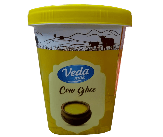 Cow ghee jar by Veda Milk — A2 cow milk cream, lab tested