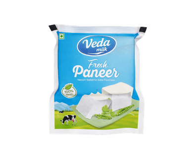 Veda Milk fresh paneer pack — chemical-free and soft